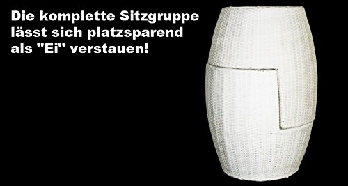 3-teilige Sitzgruppe mit Kissen