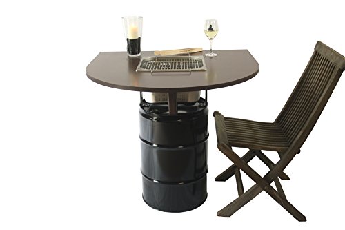 BalkonGrilltisch mit Edelstahlgrill
