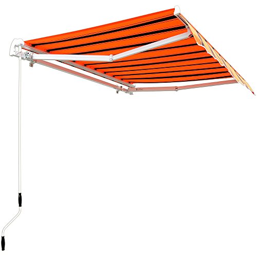 Markise orange-schwarz