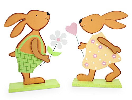 Osterhasen Paar aus Holz