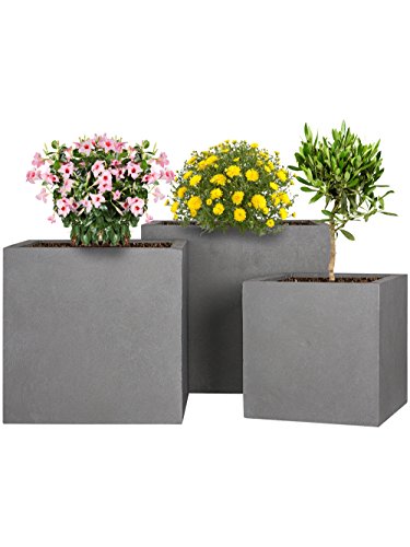 Pflanzkübel Fiberglas 3er-Set