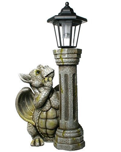 Drachen Figur an Solarlampe