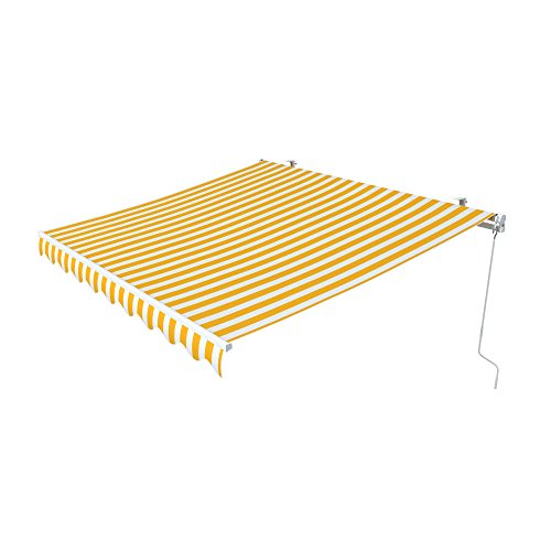 Gelenkarmmarkise gelb-weiß