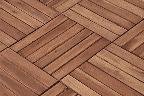 Balkonfliesen aus Akazie