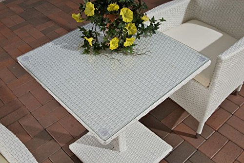 Balkonset aus Aluminium & Polyrattan