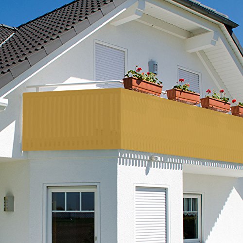 Balkonsichtschutz sand uni